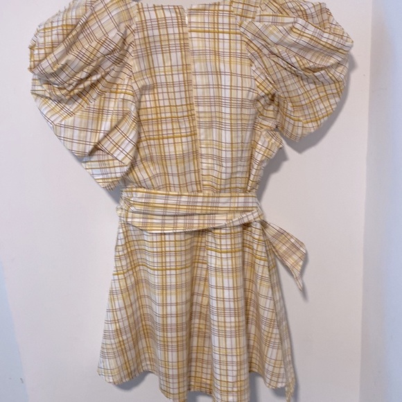 C/MEO Collective Yellow Puff sleeve Romper Sz 4 (S) - Picture 5 of 5